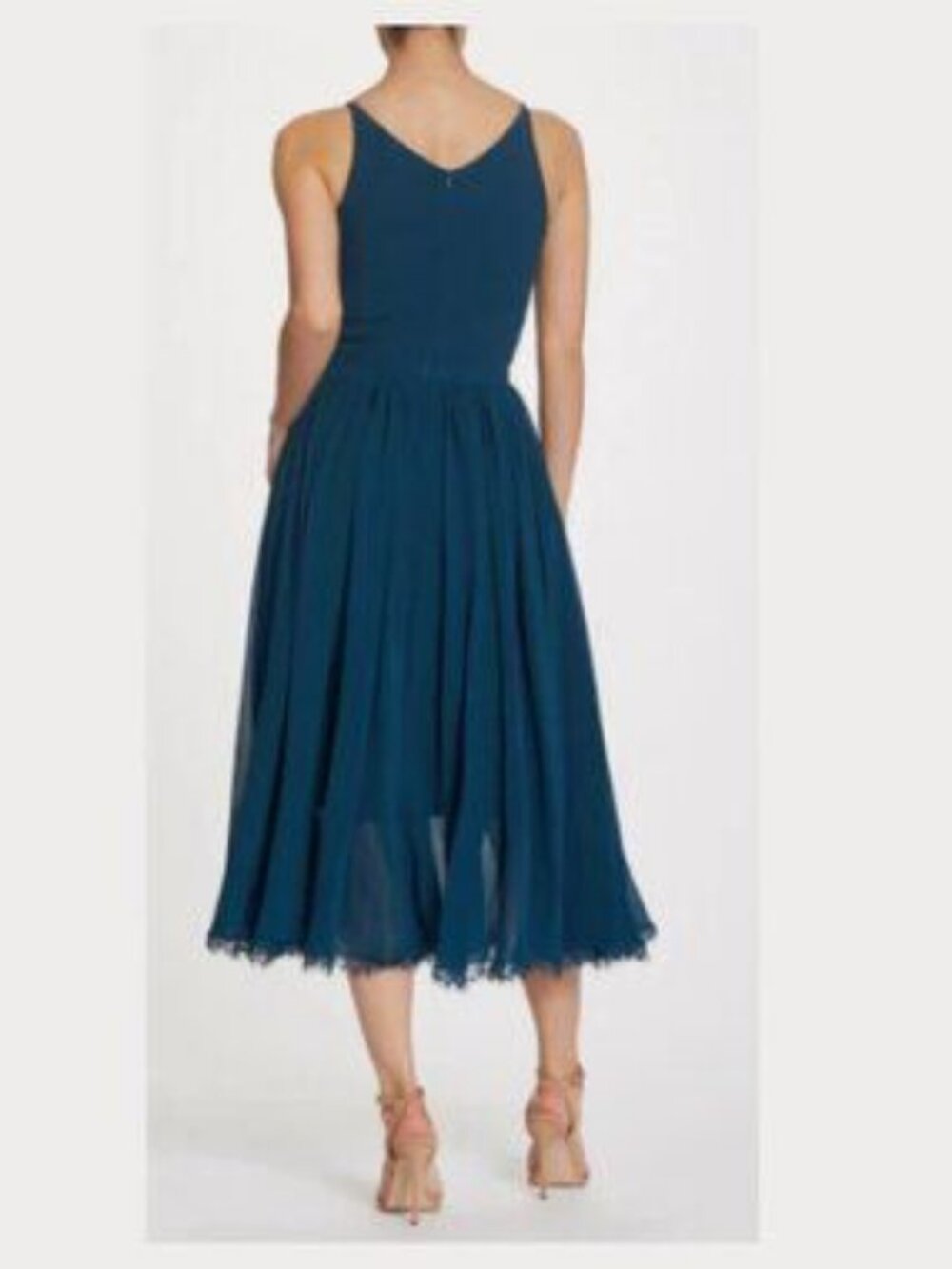 Dress the Population Alicia Fit & Flare Dress in Peacock Blue, size M - Picture 2 of 12